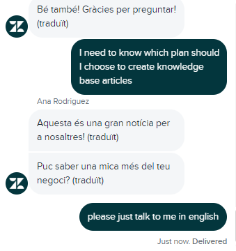 Езиковият проблем на чатбота на Zendesk Suite